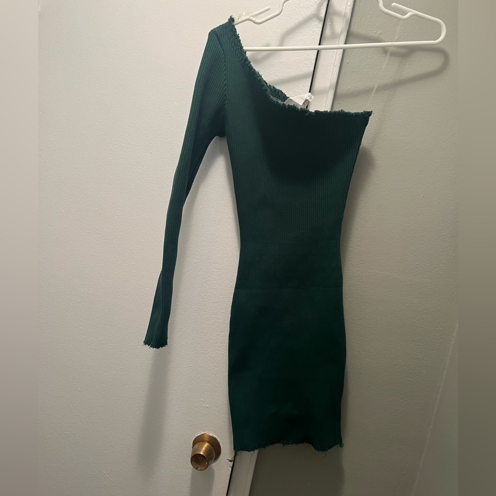 One Shoulder midi sweater dress NWOT